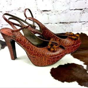 Sam Edelman Platform Peep Toe size 8.5